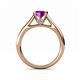 5 - Ellie Desire Amethyst and Diamond Engagement Ring 