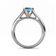 5 - Ellie Desire Blue Topaz and Diamond Engagement Ring 