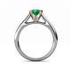 5 - Ellie Desire Emerald and Diamond Engagement Ring 