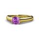 1 - Ellie Desire Amethyst and Diamond Engagement Ring 