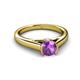 3 - Ellie Desire Amethyst and Diamond Engagement Ring 