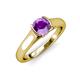 4 - Ellie Desire Amethyst and Diamond Engagement Ring 