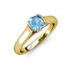 4 - Ellie Desire Blue Topaz and Diamond Engagement Ring 