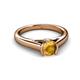 3 - Ellie Desire Citrine and Diamond Engagement Ring 