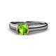 1 - Ellie Desire Peridot and Diamond Engagement Ring 