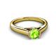 3 - Ellie Desire Peridot and Diamond Engagement Ring 