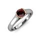 4 - Ellie Desire Red Garnet and Diamond Engagement Ring 