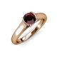 4 - Ellie Desire Red Garnet and Diamond Engagement Ring 