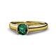 1 - Ellie Desire Emerald and Diamond Engagement Ring 