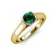 4 - Ellie Desire Emerald and Diamond Engagement Ring 