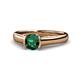 1 - Ellie Desire Emerald and Diamond Engagement Ring 