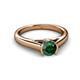 3 - Ellie Desire Emerald and Diamond Engagement Ring 