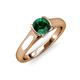 4 - Ellie Desire Emerald and Diamond Engagement Ring 