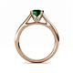 5 - Ellie Desire Emerald and Diamond Engagement Ring 