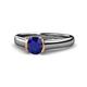 1 - Ellie Desire Blue Sapphire and Diamond Engagement Ring 