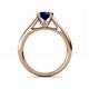 5 - Ellie Desire Blue Sapphire and Diamond Engagement Ring 