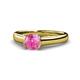 1 - Ellie Desire Pink Sapphire and Diamond Engagement Ring 