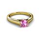 3 - Ellie Desire Pink Sapphire and Diamond Engagement Ring 