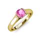 4 - Ellie Desire Pink Sapphire and Diamond Engagement Ring 