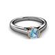 3 - Ellie Desire Aquamarine and Diamond Engagement Ring 