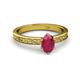 2 - Cael Classic 7x5 mm Oval Shape Ruby Solitaire Engagement Ring 