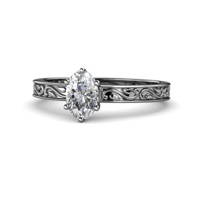 Cael Classic GIA Certified x Oval Shape Diamond Solitaire Engagement Ring
