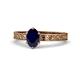 1 - Cael Classic 7x5 mm Oval Shape Blue Sapphire Solitaire Engagement Ring 