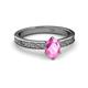 2 - Cael Classic 7x5 mm Oval Shape Pink Sapphire Solitaire Engagement Ring 