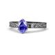 1 - Cael Classic 7x5 mm Oval Shape Tanzanite Solitaire Engagement Ring 