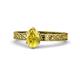 1 - Cael Classic 7x5 mm Oval Shape Yellow Sapphire Solitaire Engagement Ring 