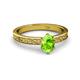 2 - Cael Classic 7x5 mm Oval Shape Peridot Solitaire Engagement Ring 