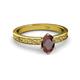 2 - Cael Classic 7x5 mm Oval Shape Red Garnet Solitaire Engagement Ring 