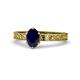 1 - Cael Classic 7x5 mm Oval Shape Blue Sapphire Solitaire Engagement Ring 