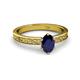 2 - Cael Classic 7x5 mm Oval Shape Blue Sapphire Solitaire Engagement Ring 