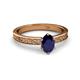 2 - Cael Classic 7x5 mm Oval Shape Blue Sapphire Solitaire Engagement Ring 
