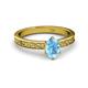 2 - Cael Classic 7x5 mm Oval Shape Blue Topaz Solitaire Engagement Ring 