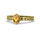 1 - Cael Classic 7x5 mm Oval Shape Citrine Solitaire Engagement Ring 