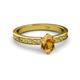 2 - Cael Classic 7x5 mm Oval Shape Citrine Solitaire Engagement Ring 