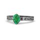 1 - Cael Classic 7x5 mm Oval Shape Emerald Solitaire Engagement Ring 