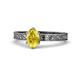 1 - Cael Classic 7x5 mm Oval Shape Yellow Sapphire Solitaire Engagement Ring 