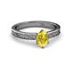 2 - Cael Classic 7x5 mm Oval Shape Yellow Sapphire Solitaire Engagement Ring 