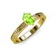 3 - Cael Classic 7x5 mm Oval Shape Peridot Solitaire Engagement Ring 