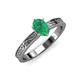 3 - Cael Classic 7x5 mm Oval Shape Emerald Solitaire Engagement Ring 