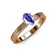 3 - Cael Classic 7x5 mm Oval Shape Tanzanite Solitaire Engagement Ring 