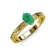 3 - Cael Classic 7x5 mm Oval Shape Emerald Solitaire Engagement Ring 