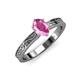 3 - Cael Classic 7x5 mm Oval Shape Pink Sapphire Solitaire Engagement Ring 