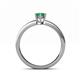 4 - Cael Classic 7x5 mm Oval Shape Emerald Solitaire Engagement Ring 