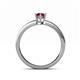 4 - Cael Classic 7x5 mm Oval Shape Ruby Solitaire Engagement Ring 