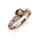 4 - Senna Desire Smoky Quartz and Diamond Engagement Ring 