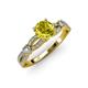 4 - Senna Desire Yellow and White Diamond Engagement Ring 